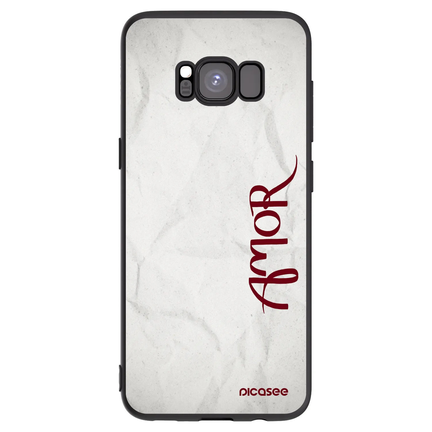 Picasee silikonski črni ovitek za Samsung Galaxy S8 G950F - Amor