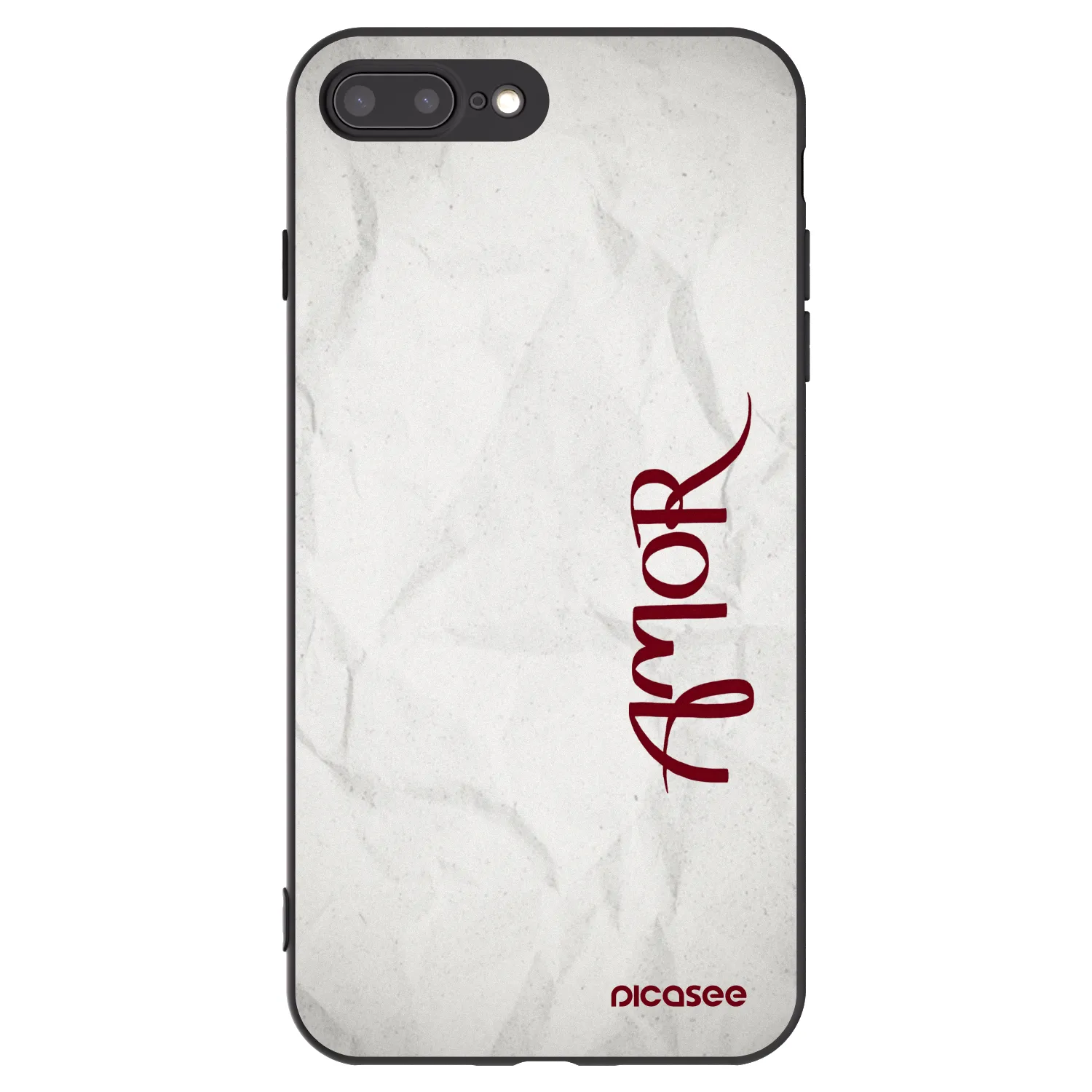 Picasee silikonski črni ovitek za Apple iPhone 7 Plus - Amor