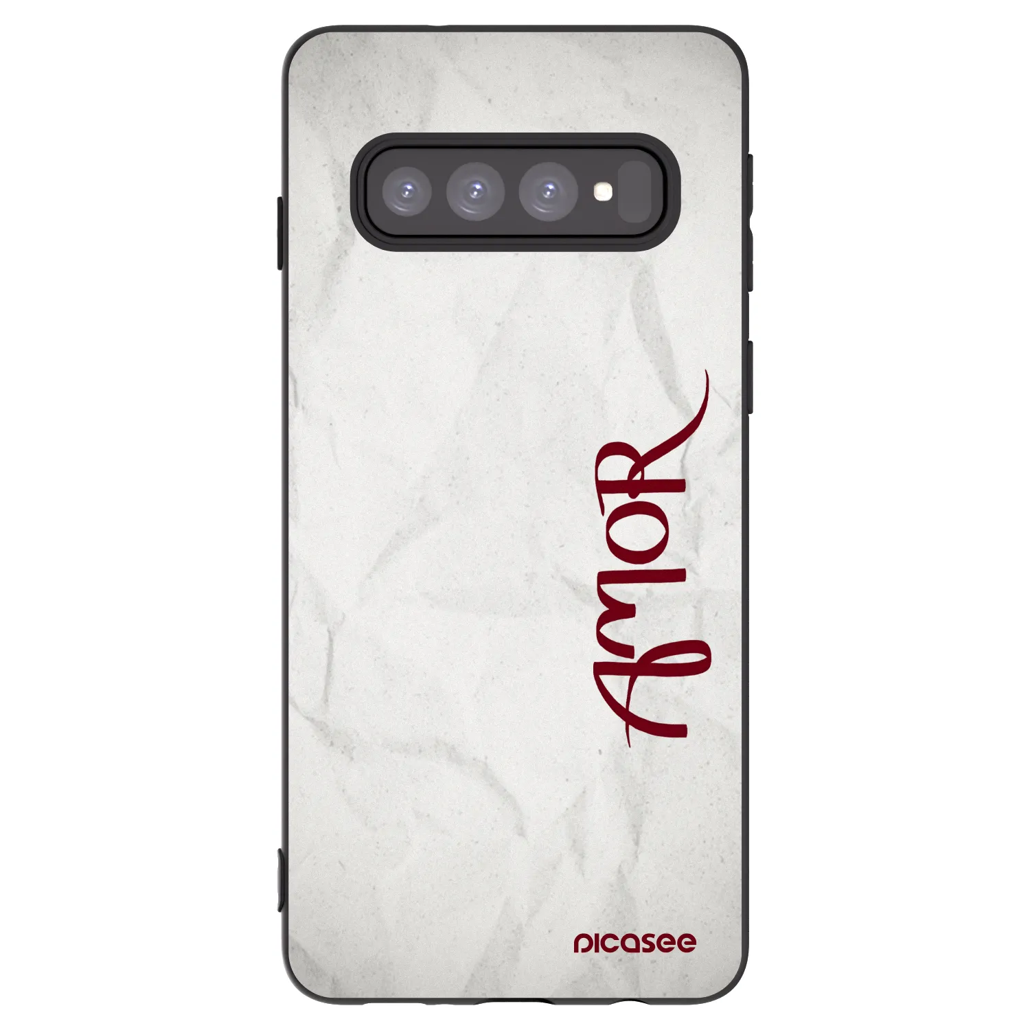 Picasee silikonski črni ovitek za Samsung Galaxy S10 G973 - Amor