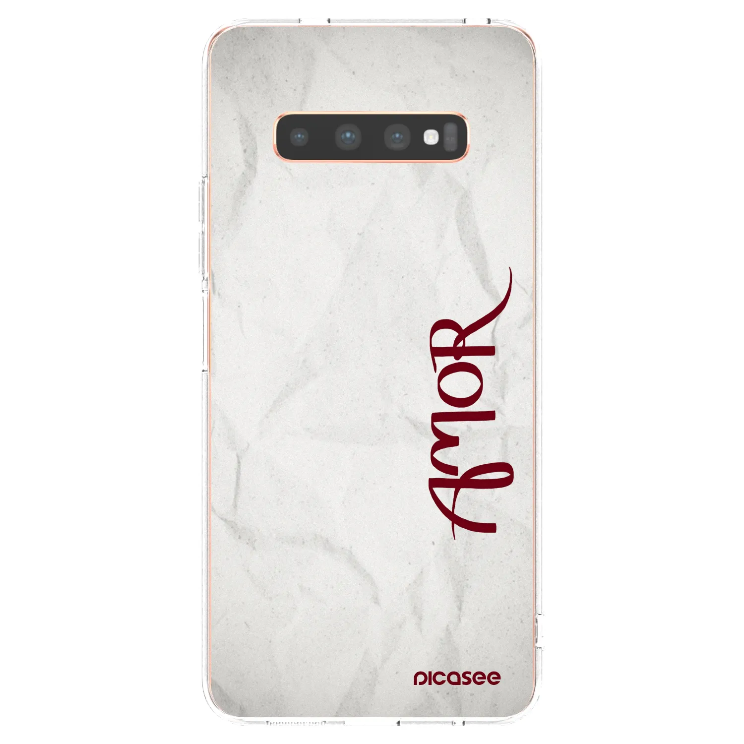 Picasee silikonski prozorni ovitek za Samsung Galaxy S10 Plus G975 - Amor