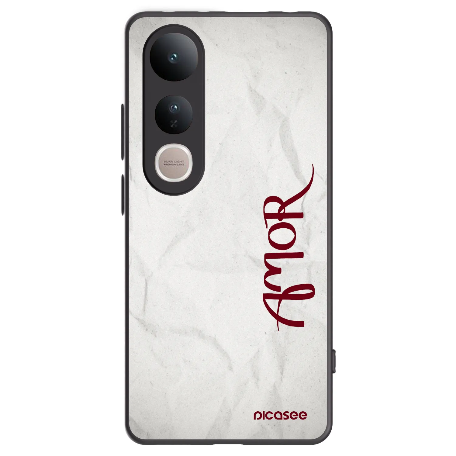 Picasee silikonski črni ovitek za Vivo V50 Lite 5G - Amor