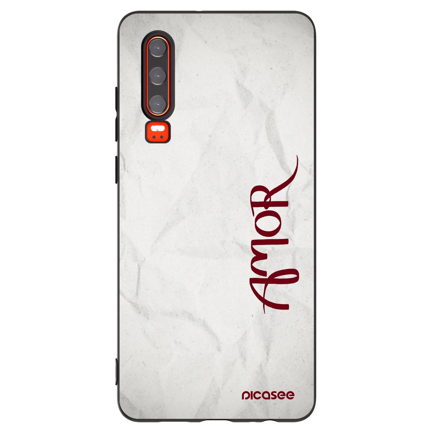 Picasee silikonski črni ovitek za Huawei P30 - Amor