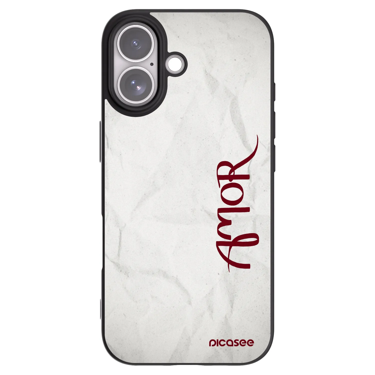 Picasee silikonski črni ovitek za Apple iPhone 17 - Amor