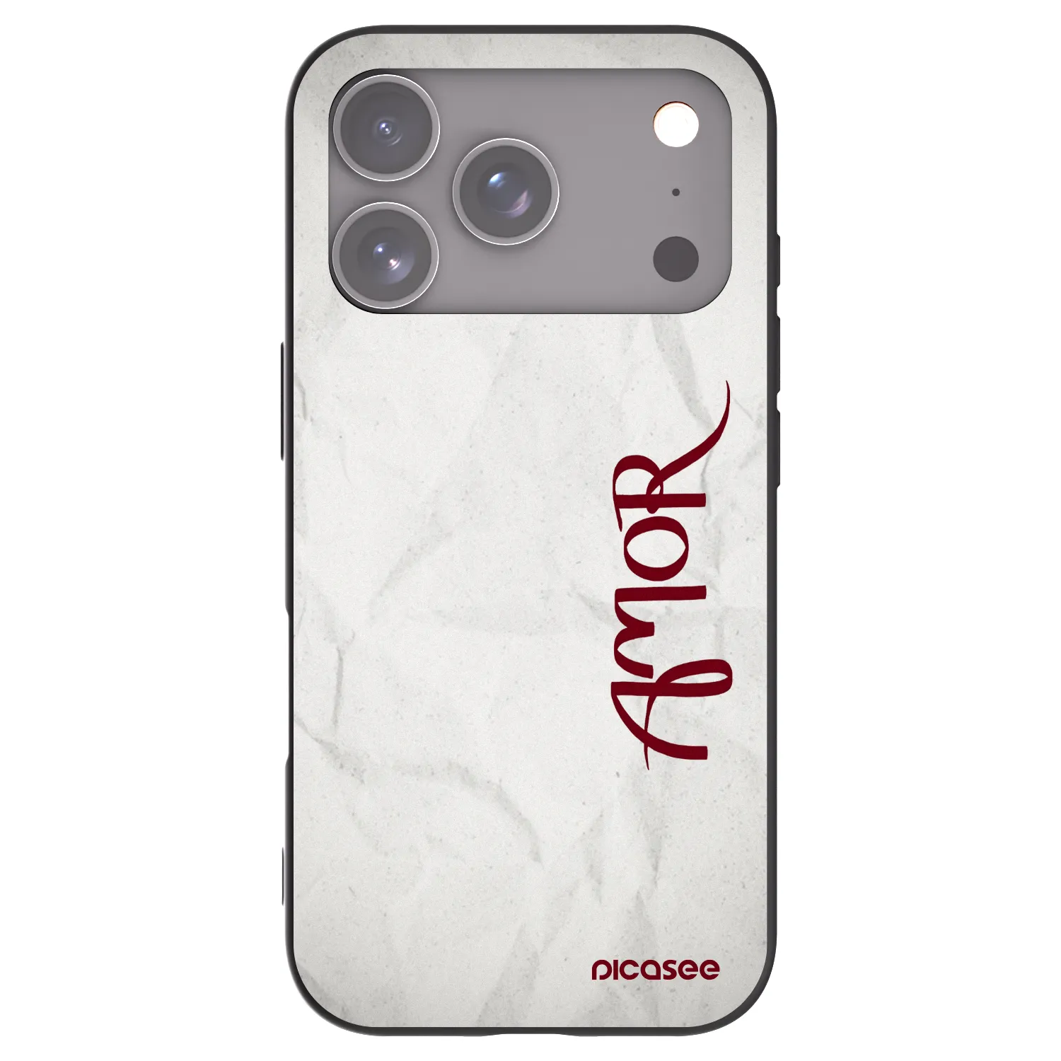 Picasee silikonski črni ovitek za Apple iPhone 17 Pro - Amor