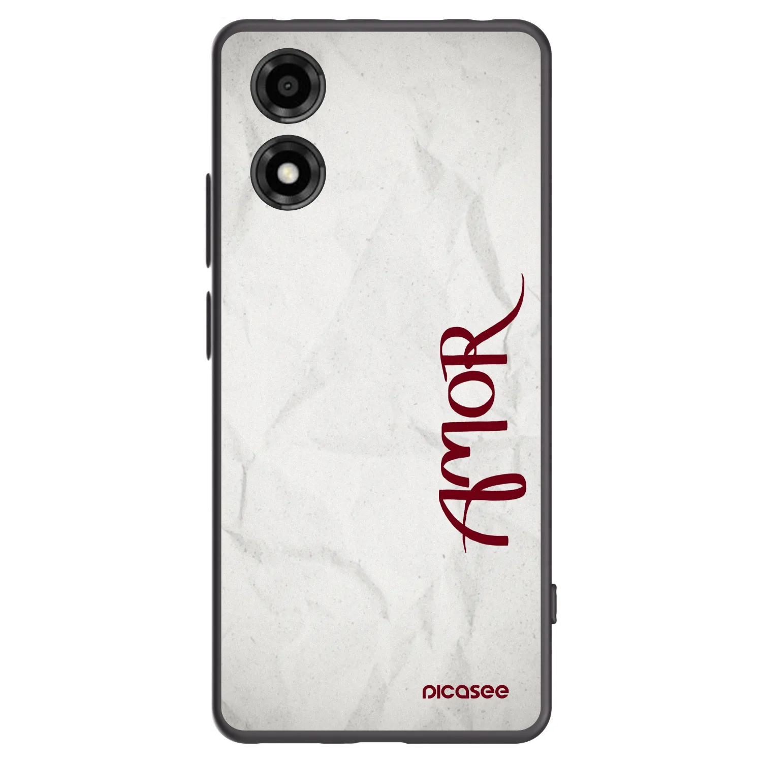 Picasee silikonski črni ovitek za Motorola Moto E14 - Amor