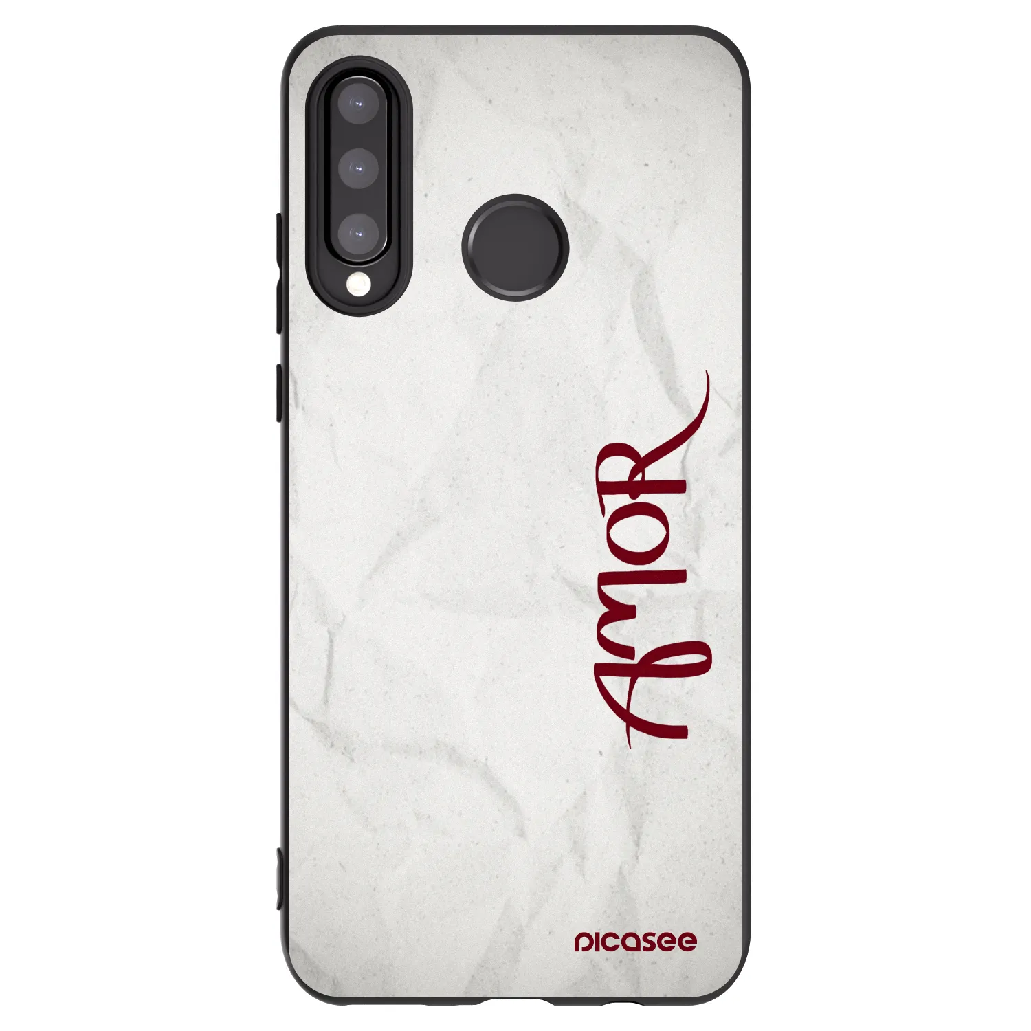 Picasee silikonski črni ovitek za Huawei P30 Lite - Amor