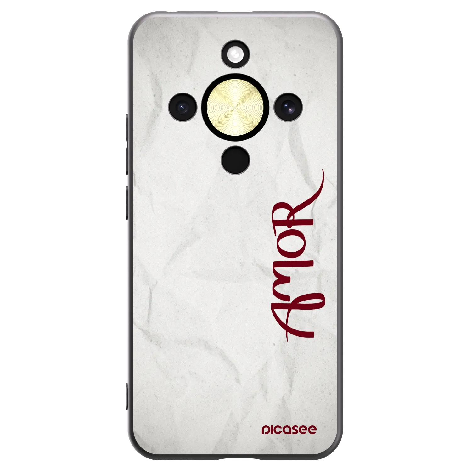 Picasee silikonski črni ovitek za Honor Magic8 Lite 5G - Amor