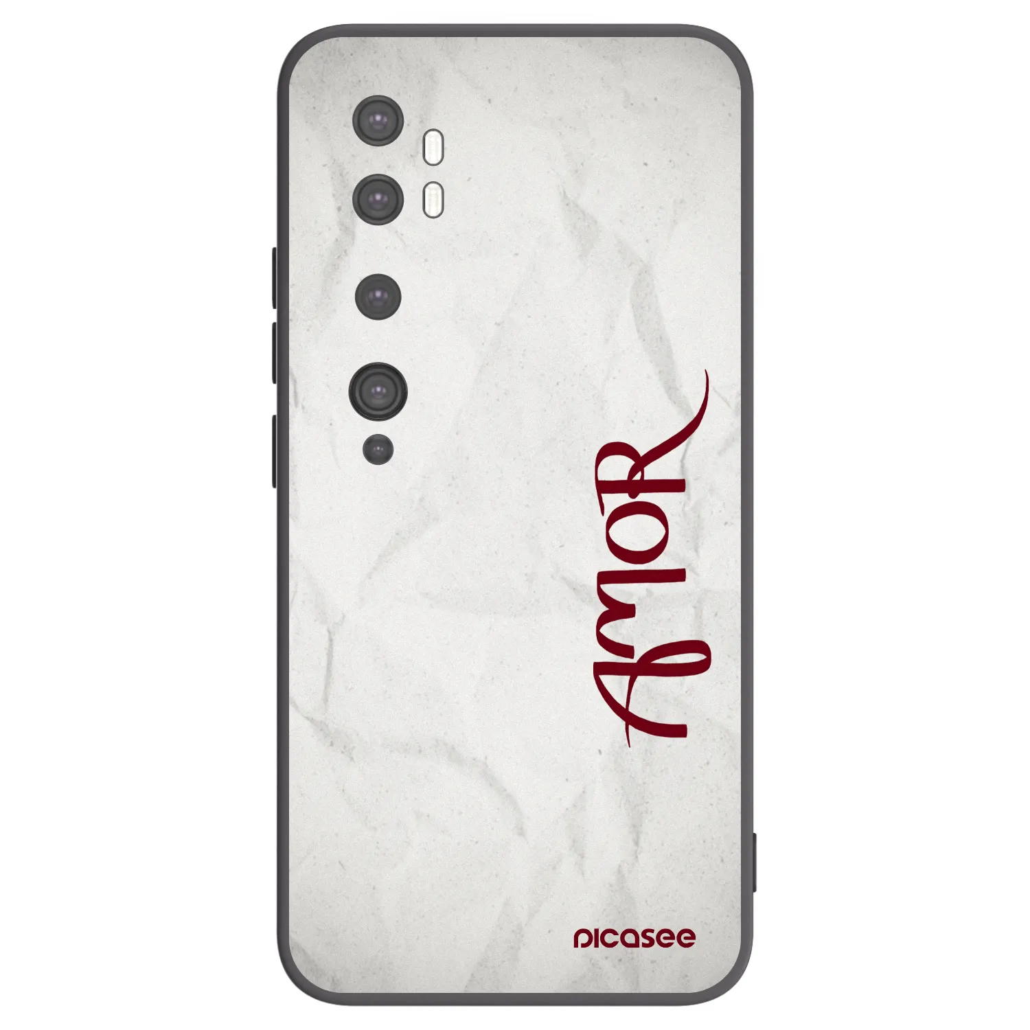 Picasee silikonski črni ovitek za Xiaomi Mi Note 10 (Pro) - Amor