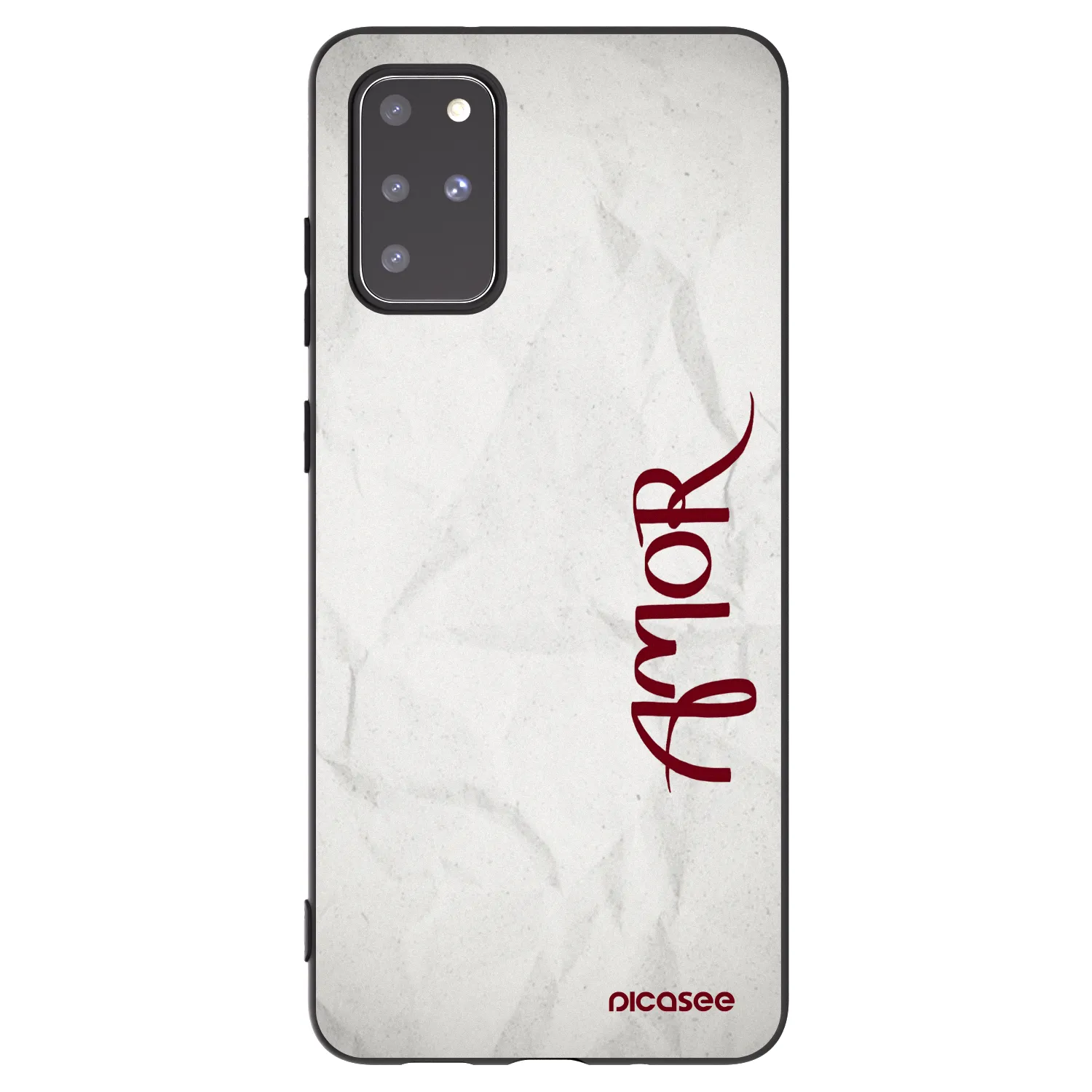 Picasee silikonski črni ovitek za Samsung Galaxy S20+ G985F - Amor