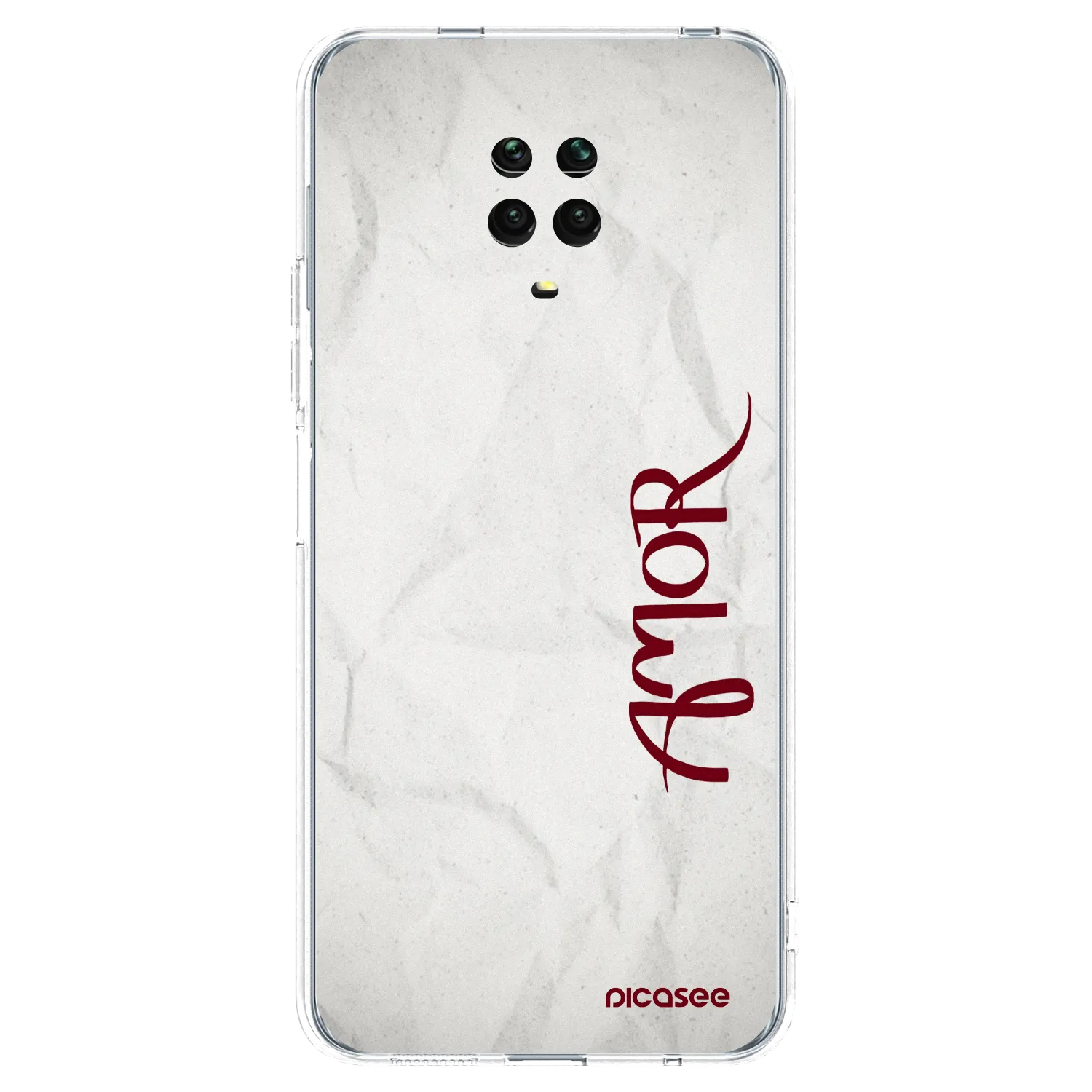 Picasee silikonski prozorni ovitek za Xiaomi Redmi Note 9 Pro - Amor