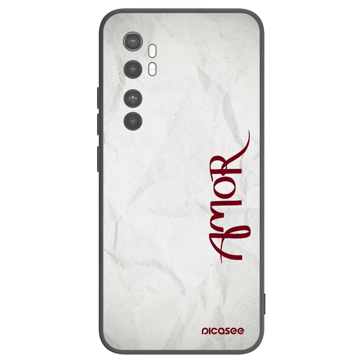 Picasee silikonski črni ovitek za Xiaomi Mi Note 10 Lite - Amor