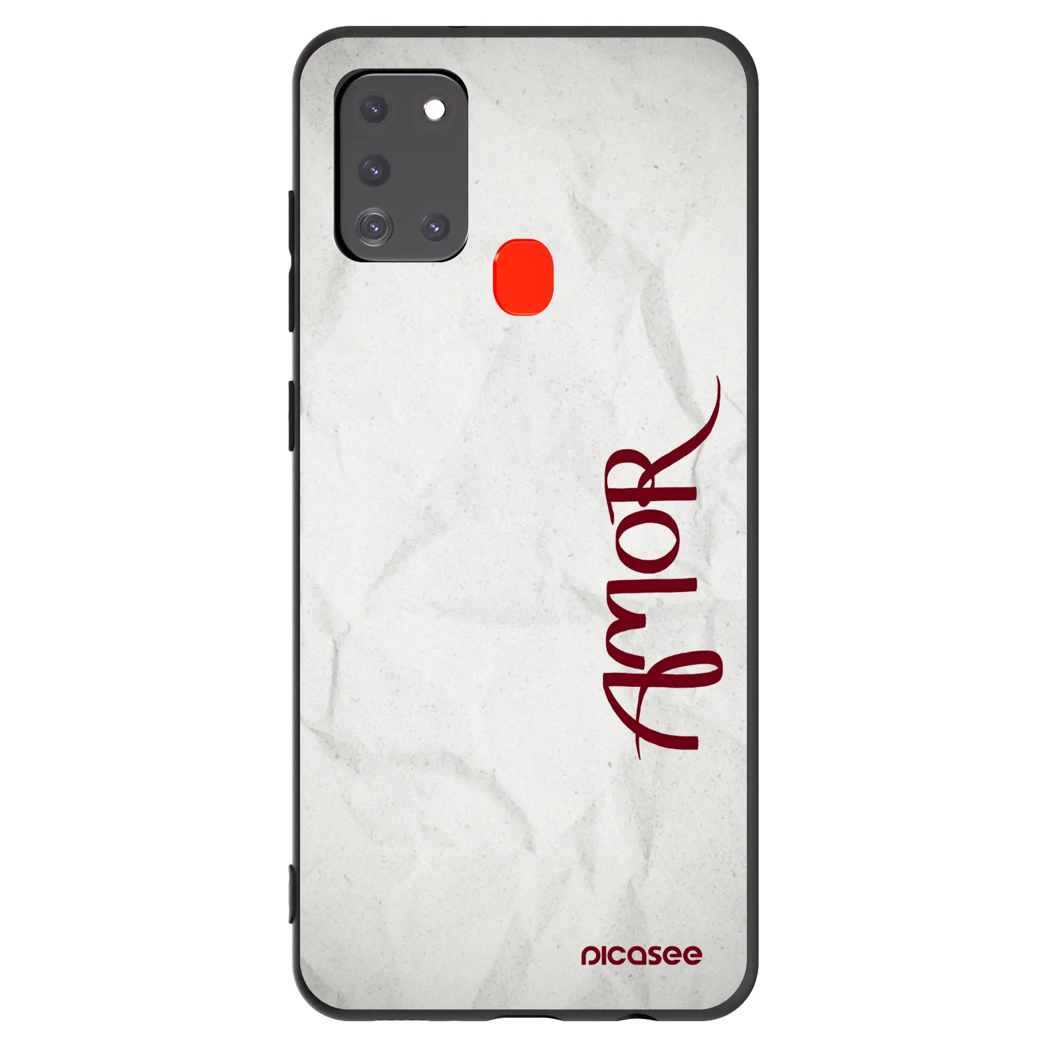 Picasee silikonski črni ovitek za Samsung Galaxy A21s - Amor