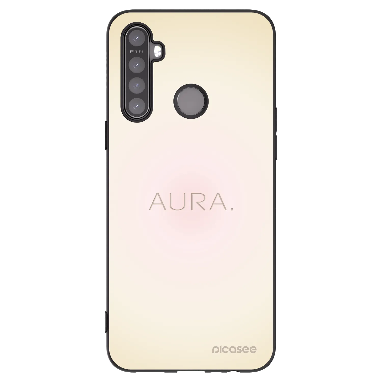 Picasee silikonski črni ovitek za Realme 5 - Aura