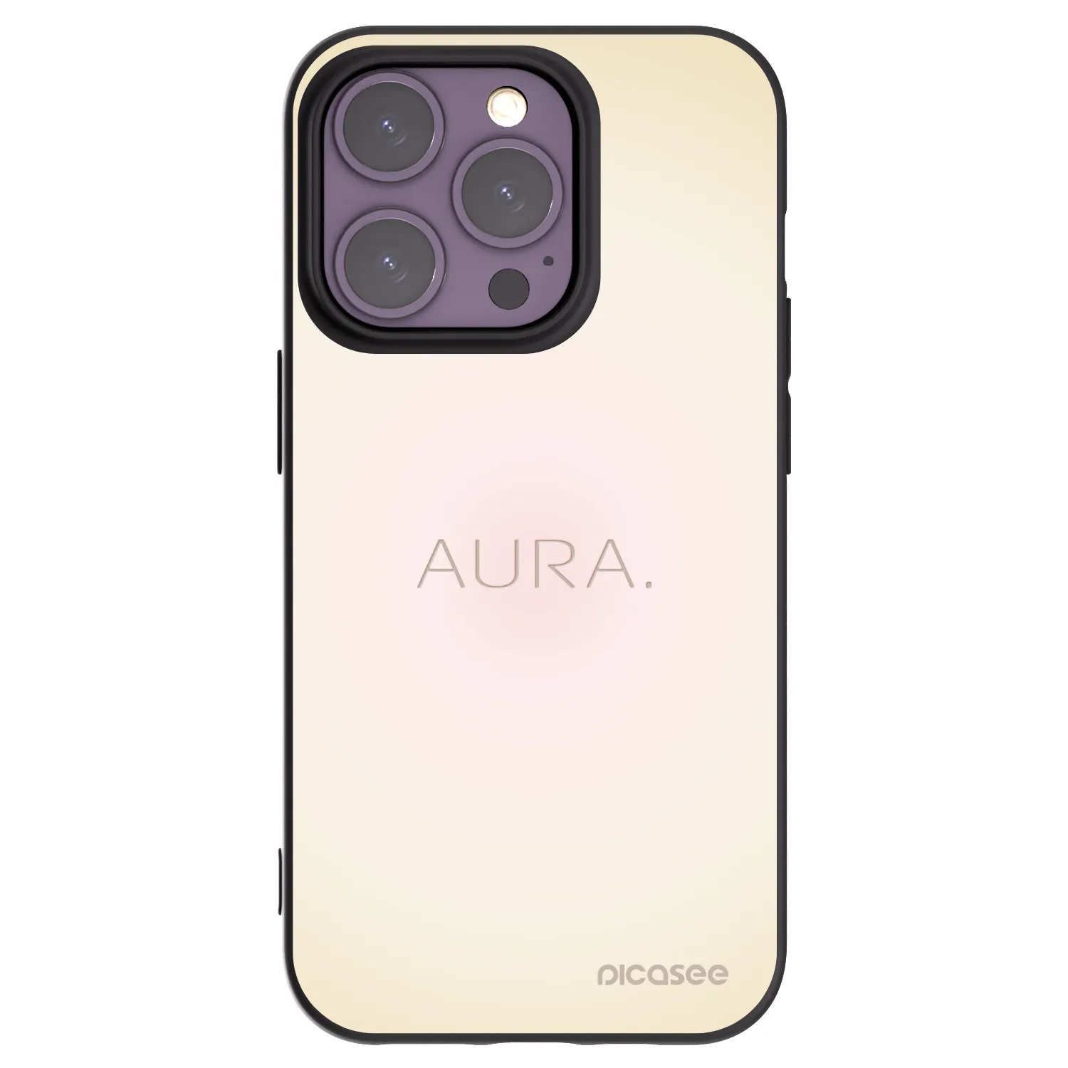 Picasee silikonski črni ovitek za Apple iPhone 14 Pro - Aura