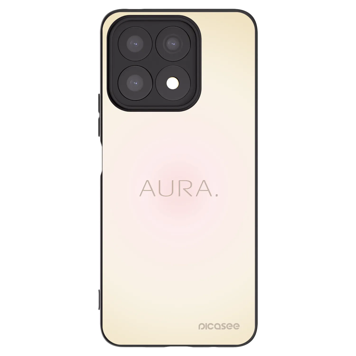 Picasee silikonski črni ovitek za Honor X8a - Aura