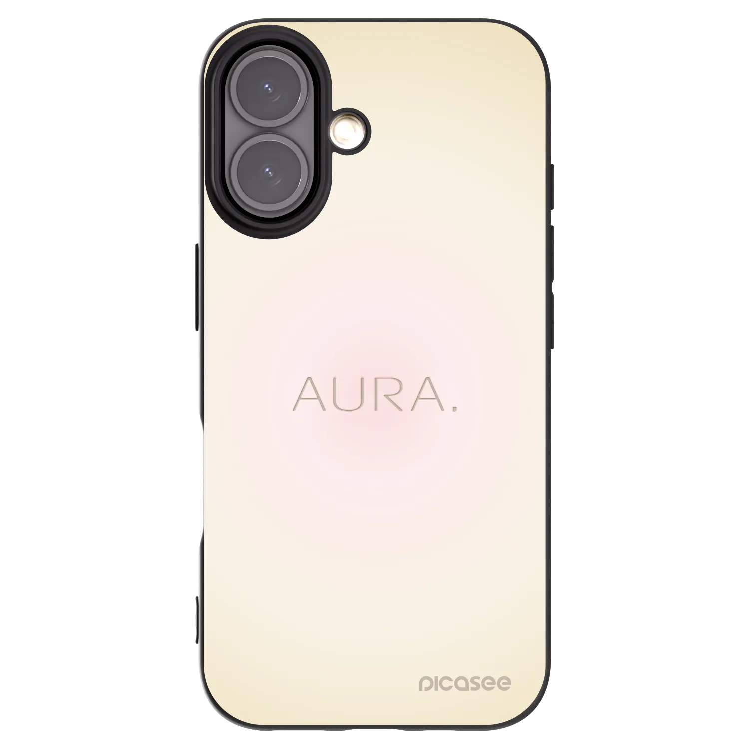 Picasee silikonski črni ovitek za Apple iPhone 16 - Aura