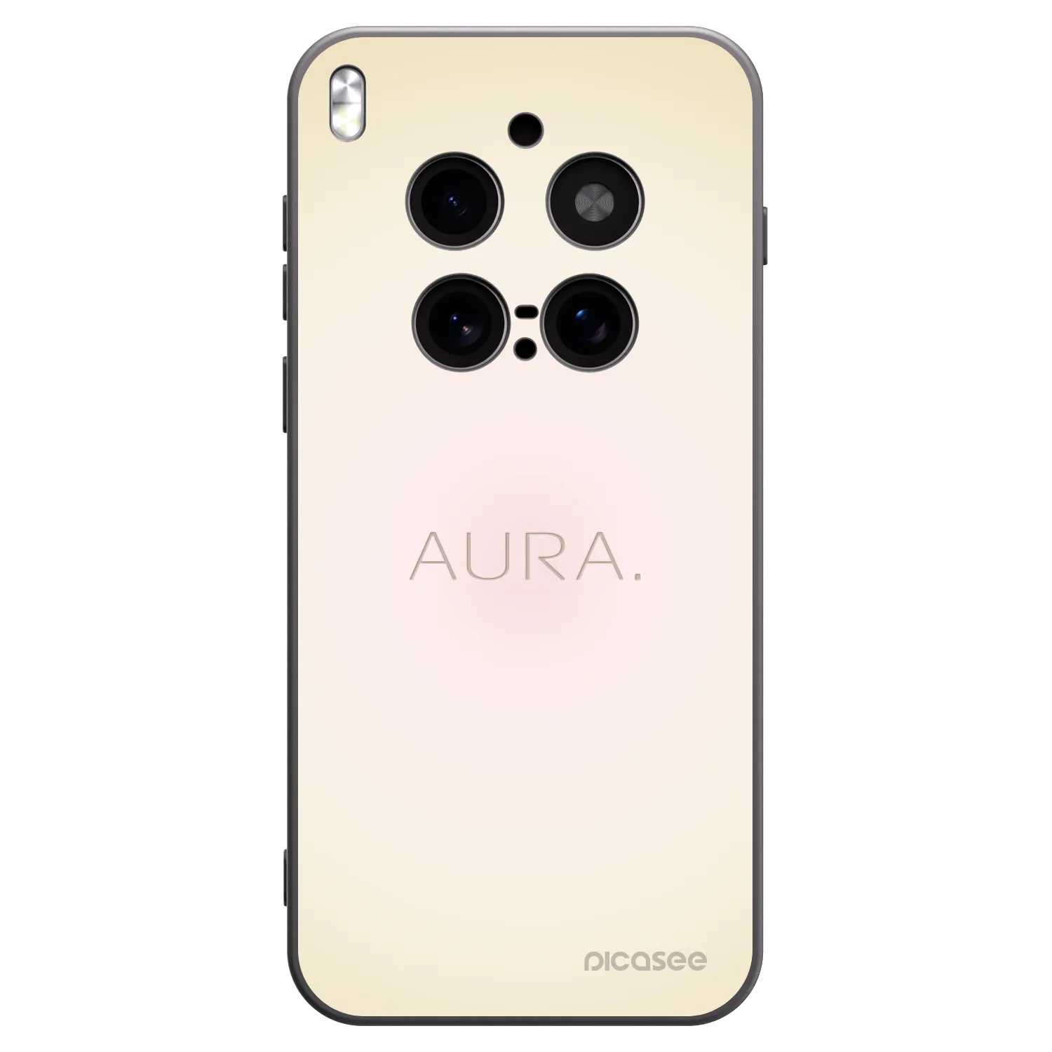 Picasee silikonski črni ovitek za Vivo X300 Pro - Aura
