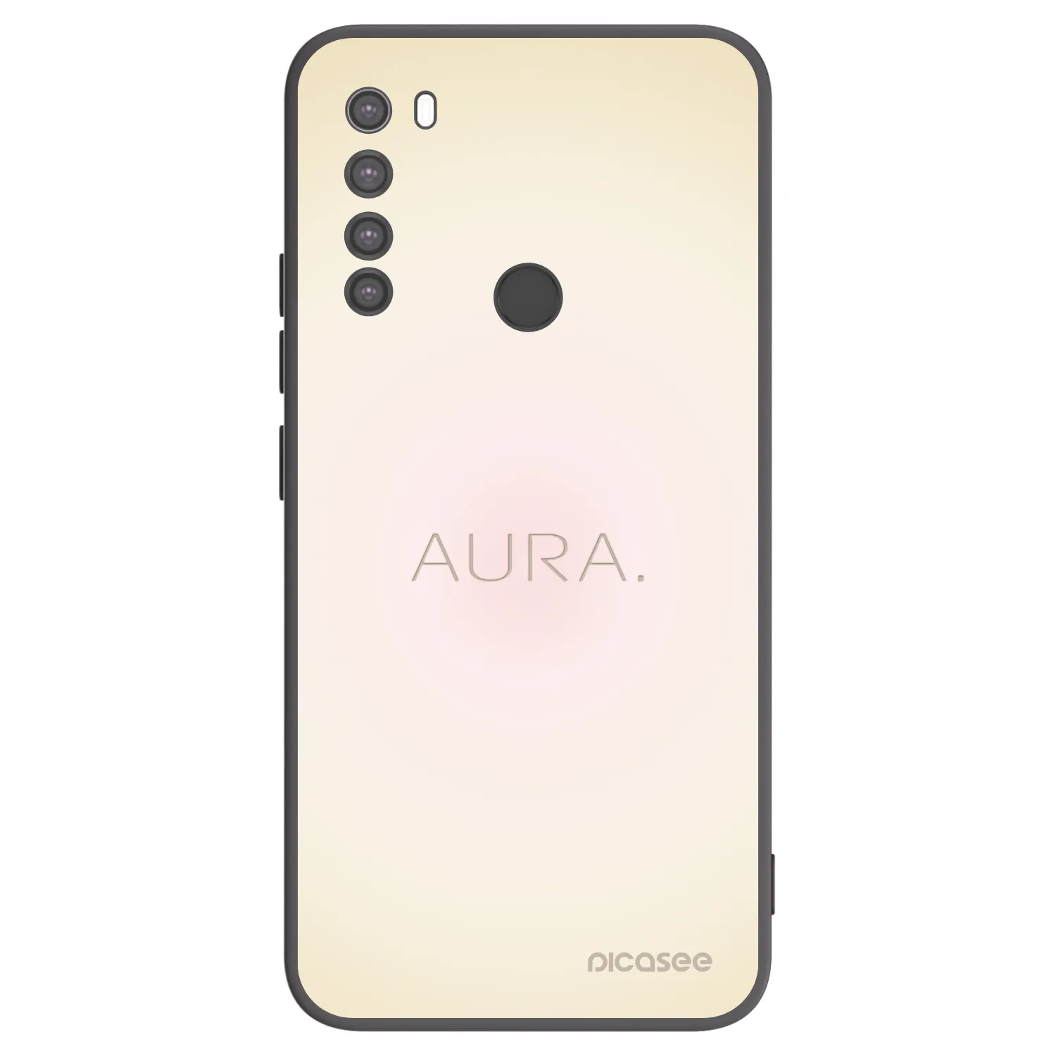 Picasee silikonski črni ovitek za Xiaomi Redmi Note 8 - Aura