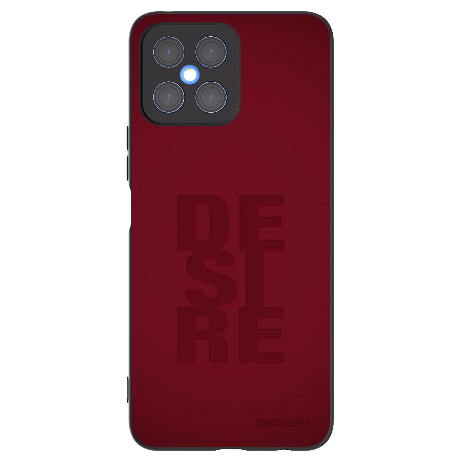 Picasee silikonski črni ovitek za Honor X8 4G - Desire
