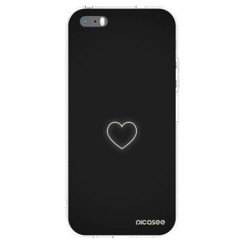 Picasee silikonski prozorni ovitek za Apple iPhone 5/5S/SE - Heart