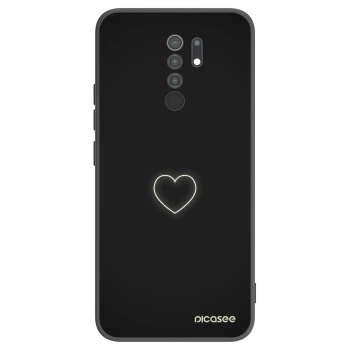 Picasee silikonski črni ovitek za Xiaomi Redmi 9 - Heart