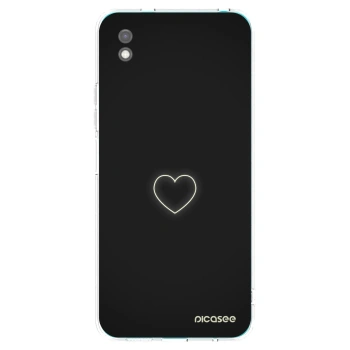 Picasee silikonski črni ovitek za Xiaomi Redmi 9A - Heart