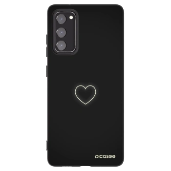 Picasee silikonski črni ovitek za Samsung Galaxy S20 FE - Heart
