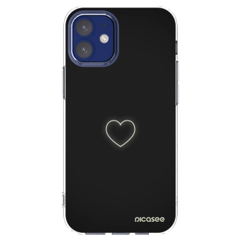 Picasee silikonski prozorni ovitek za Apple iPhone 12 mini - Heart