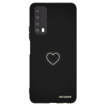 Picasee silikonski črni ovitek za Huawei P Smart 2021 - Heart