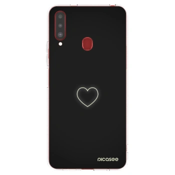 Picasee silikonski prozorni ovitek za Samsung Galaxy A20s - Heart