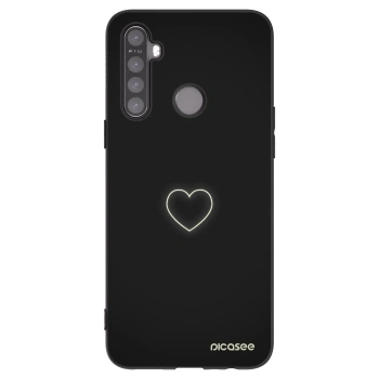 Picasee silikonski črni ovitek za Realme 5 - Heart