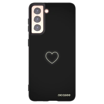 Picasee silikonski črni ovitek za Samsung Galaxy S21 5G G991B - Heart