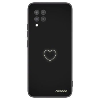 Picasee silikonski črni ovitek za Samsung Galaxy A42 A426B - Heart