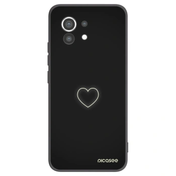 Picasee silikonski črni ovitek za Xiaomi Mi 11 - Heart