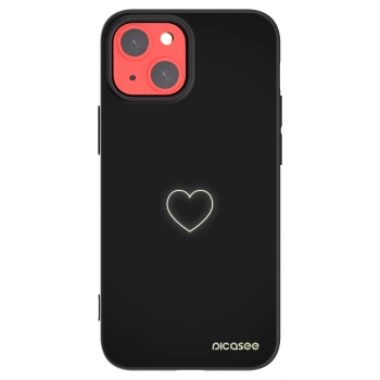 Picasee silikonski črni ovitek za Apple iPhone 13 mini - Heart