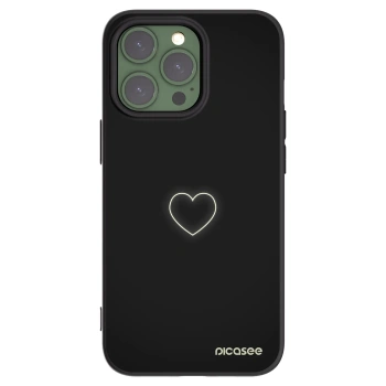 Picasee silikonski črni ovitek za Apple iPhone 13 Pro - Heart