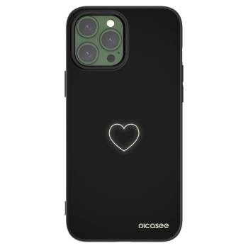 Picasee silikonski črni ovitek za Apple iPhone 13 Pro Max - Heart