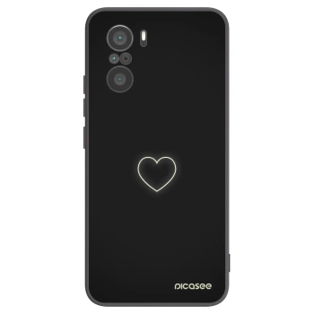 Picasee silikonski črni ovitek za Xiaomi Poco F3 - Heart