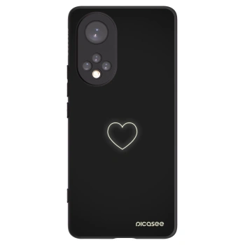 Picasee silikonski črni ovitek za Honor 50 5G - Heart