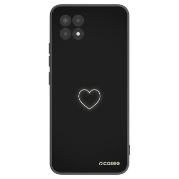 Picasee silikonski črni ovitek za Realme 8i - Heart