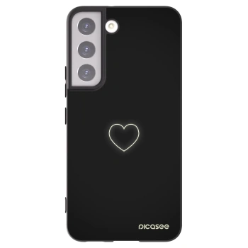 Picasee silikonski črni ovitek za Samsung Galaxy S22 5G - Heart