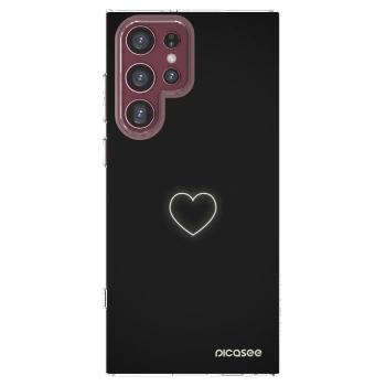 Picasee silikonski prozorni ovitek za Samsung Galaxy S22 Ultra 5G - Heart