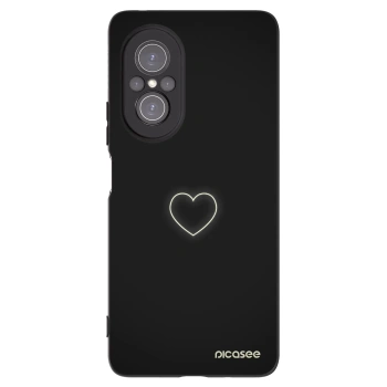 Picasee silikonski črni ovitek za Huawei Nova 9 SE - Heart