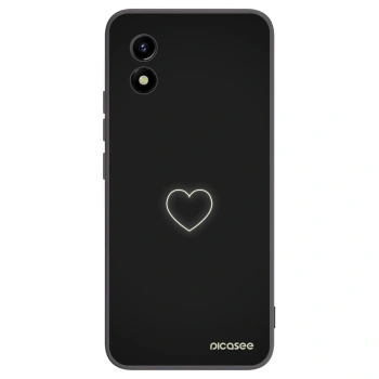 Picasee silikonski črni ovitek za Vivo Y01 - Heart