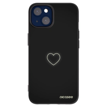 Picasee silikonski črni ovitek za Apple iPhone 14 - Heart