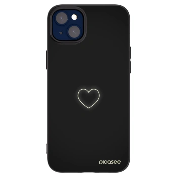 Picasee silikonski črni ovitek za Apple iPhone 14 Plus - Heart