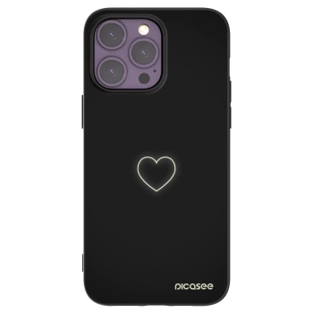 Picasee silikonski črni ovitek za Apple iPhone 14 Pro Max - Heart