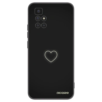 Picasee silikonski črni ovitek za Xiaomi Redmi 10 (2022) - Heart