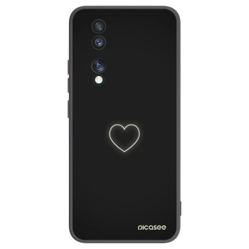 Picasee silikonski črni ovitek za Honor 70 - Heart
