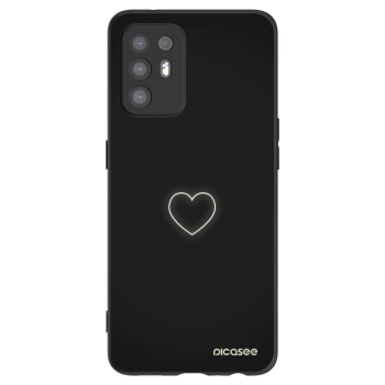 Picasee silikonski črni ovitek za OPPO A94 5G - Heart